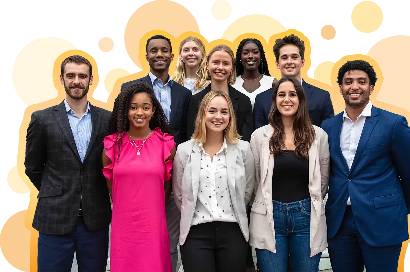 Group of Shuford students smiling at the camera